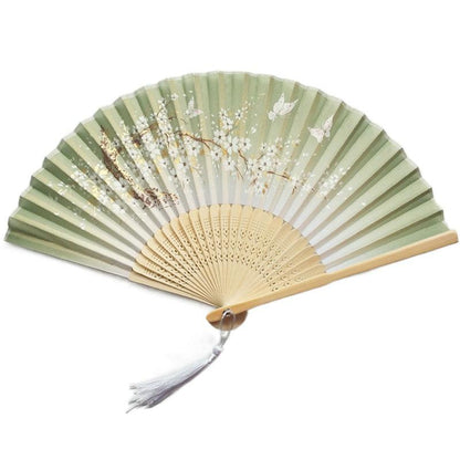Rose Red Custom Text Floral Silk Folding Fans for Bridal Shower Floral Silk Fans Wedding Favors