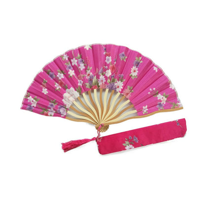 Gray Custom Silk Bamboo Hand held Folded Fans for Bridal Shower Wedding Favors