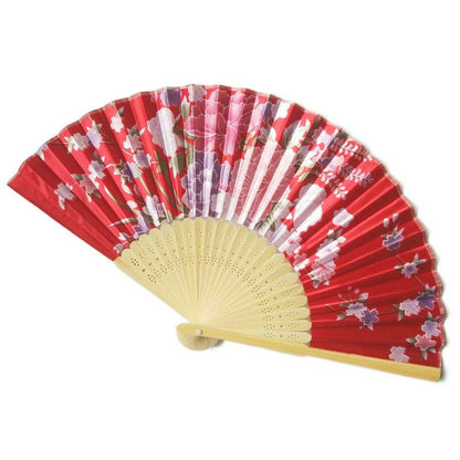 White Engraved Folding Fan Silk Floral Fans Wedding Favors Party Gifts