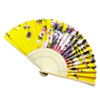 White Engraved Folding Fan Silk Floral Fans Wedding Favors Party Gifts
