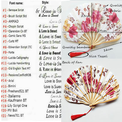 Purple Engraved Keel Folding Fans Silk Flower Fans Wedding Favors Party Gifts