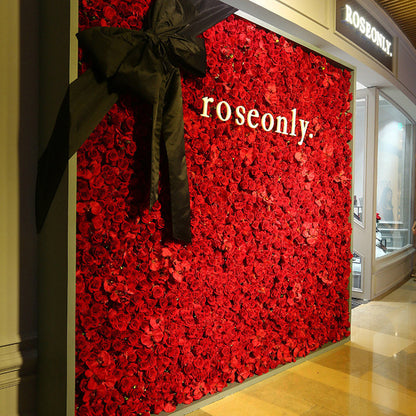 Enthusiasm Red Rose Flower Wall Background Wedding Event Birthday Baby Shower Floral Panels