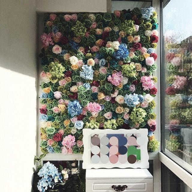 Gorgeous Purple Baby Pink Blush Flower Wall Background Wedding Party Event Birthday Baby Shower Rose Floral Panel