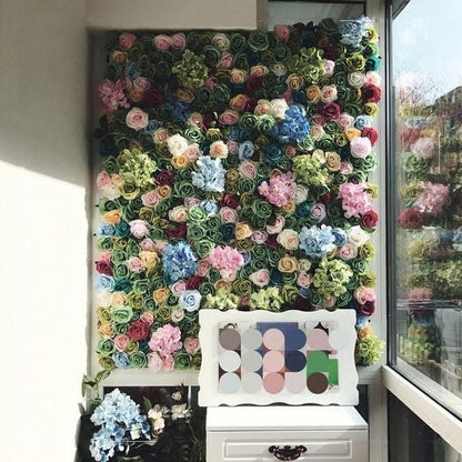 Gorgeous Purple Baby Pink Blush Flower Wall Background Wedding Party Event Birthday Baby Shower Rose Floral Panel
