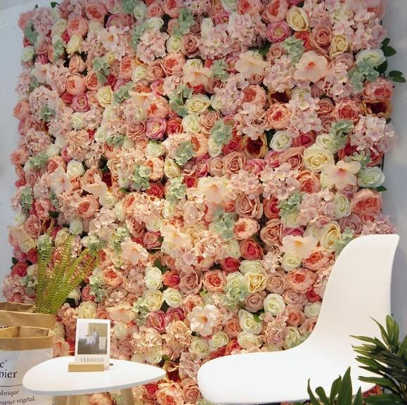 Colorful Champagne Baby Pink Blue Rose Flowers Wall Wedding Event Birthday Baby Shower Floral Panel