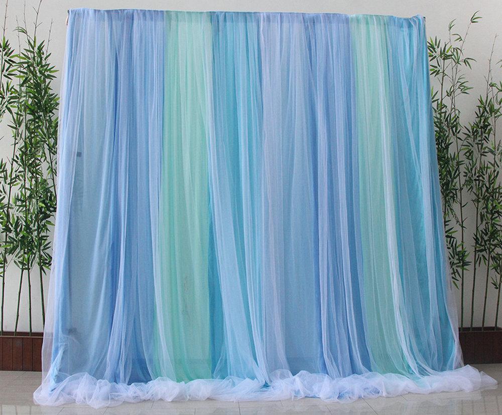 Multicolor Chiffon Backdrop,Bridal Photography Tulle Background Curtain,Wedding Baby Shower Decor