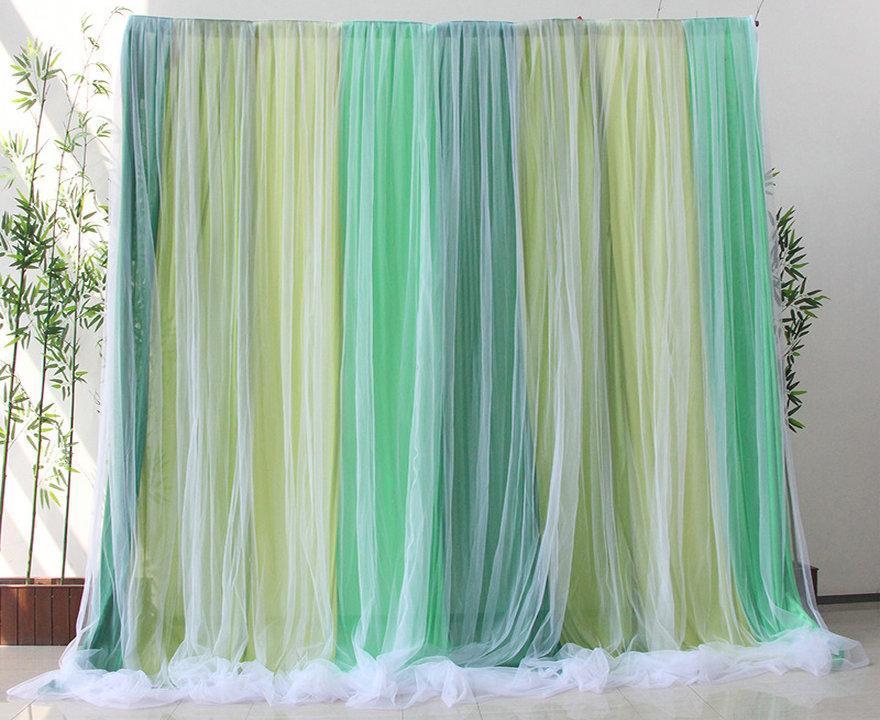 Multicolor Chiffon Backdrop,Bridal Photography Tulle Background Curtain,Wedding Baby Shower Decor