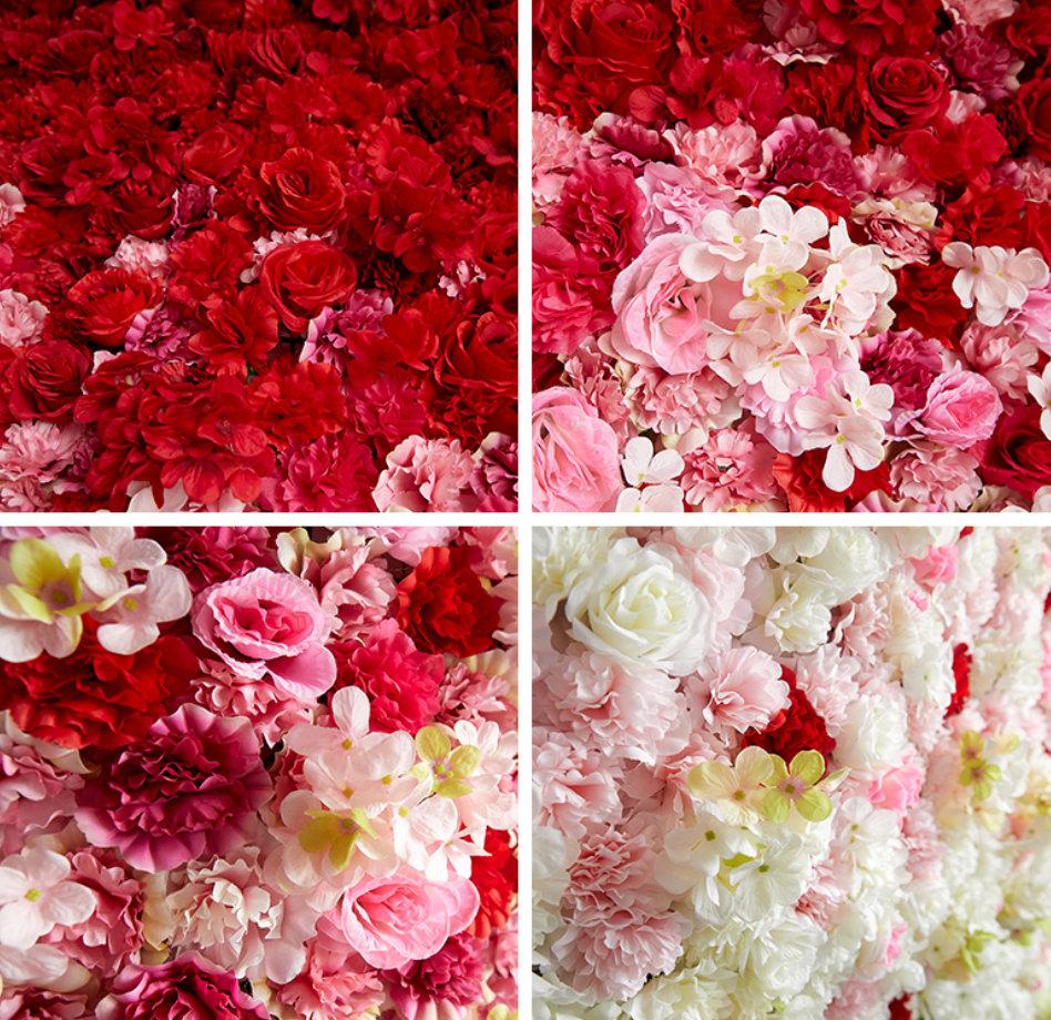 Fresh Gradient Orange Ivory White Rose Flower Wall Wedding Party Event Birthday Baby Shower Floral Panel