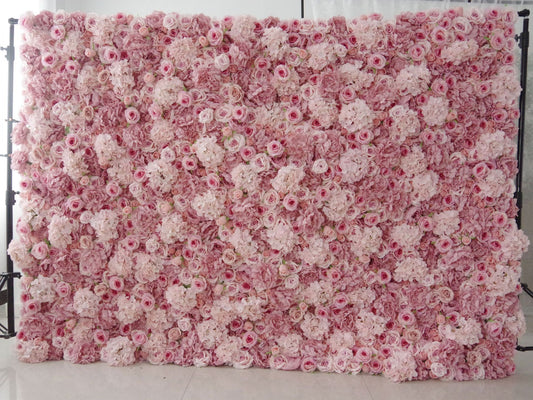 Attractive Blush Rose Flower Wall Background Princess Room Decor Custom 3D Artificial Flower Backdrops Wedding Baby Shower Floral Panel Instagram Star