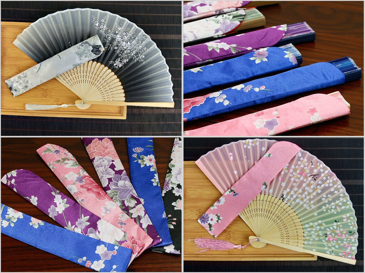 Red Custom Text Floral Silk Folding Fans for Bridal Shower Floral Silk Fans Wedding Favors