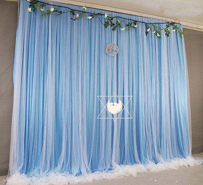 Multicolor Chiffon Backdrop,Bridal Photography Tulle Background Curtain,Wedding Baby Shower Decor